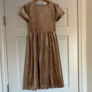 CCMOM Champagne velvet dress